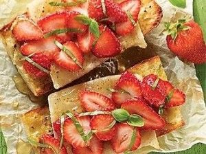Recipe strawberry & sheep milk crostini