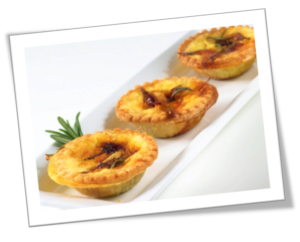 Tartlets with Baluchon and Caramelized Onions