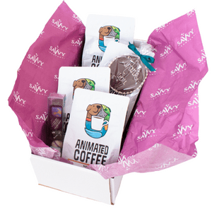 Coffee Club and Coffee Gift box with Animated Coffee and Chocolates