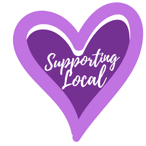 Love Supporting Local Heart Purple